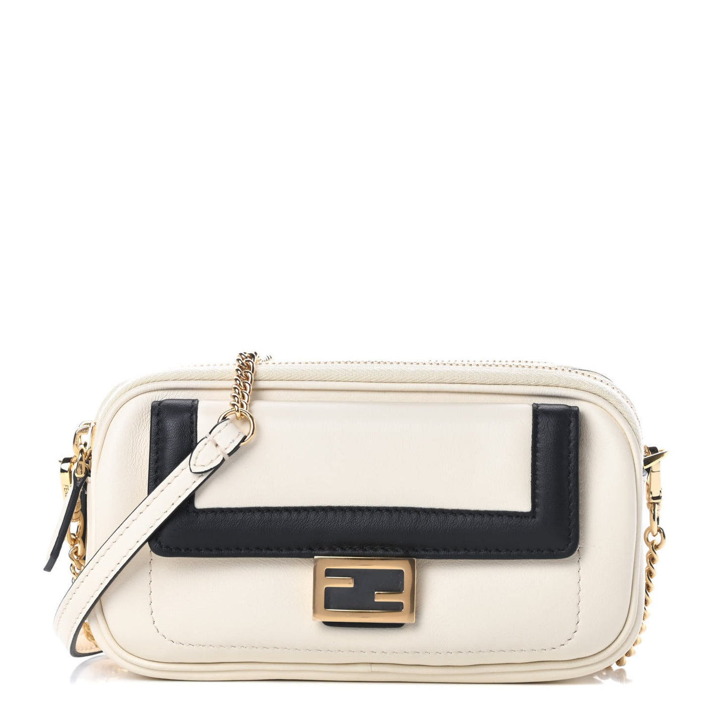 Vitello Grace Matte Bi-Color Easy Baguette Uovo Black