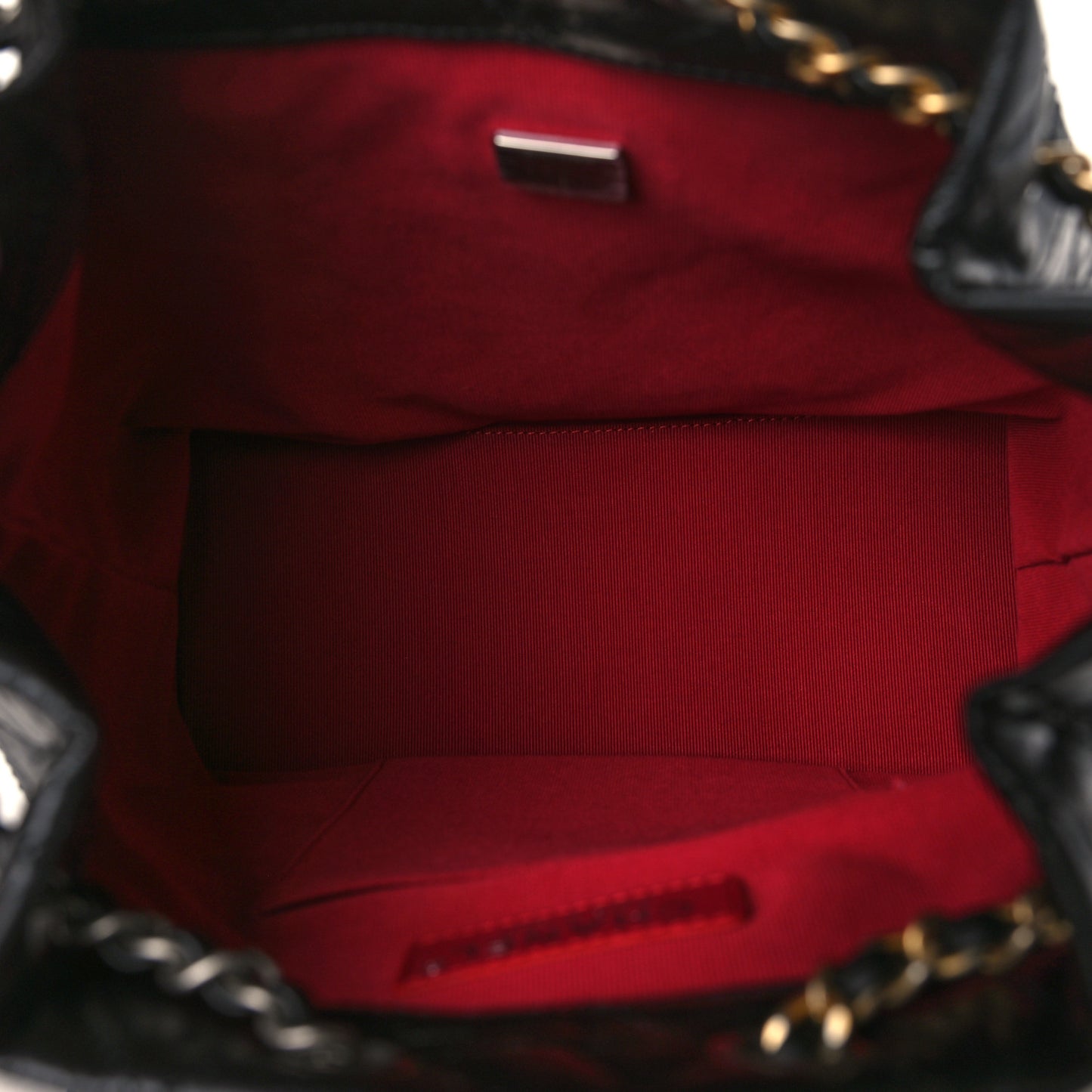Aged Calfskin Quilted Small Gabrielle Backpack Black