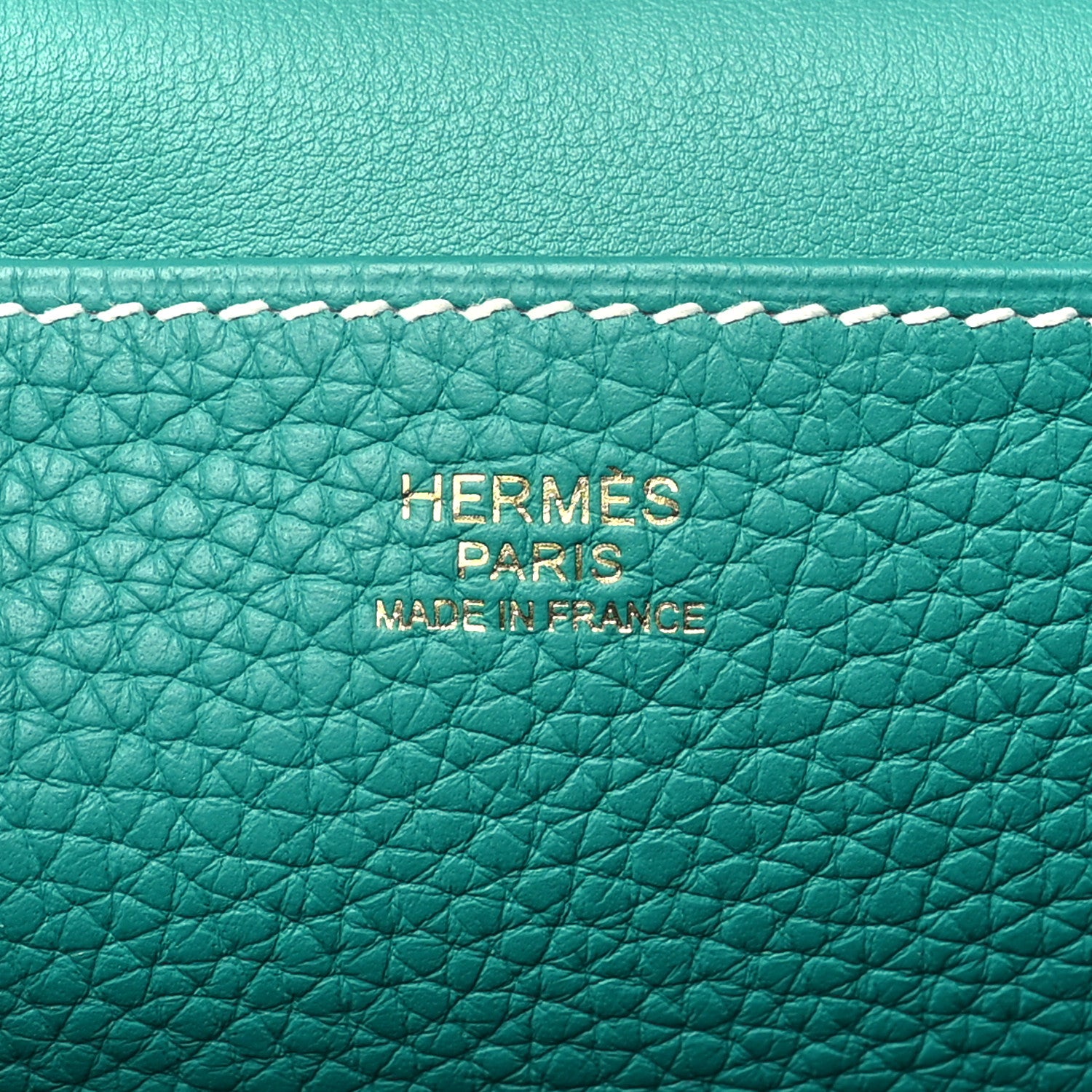 Hermes Taurillon Clemence Halzan 31 GM Vert Verone 6 of 10