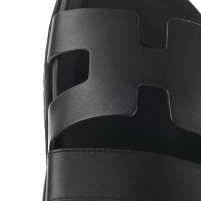 Hermes Calfskin Womens Chypre Sandals 37 Black 11 of 11