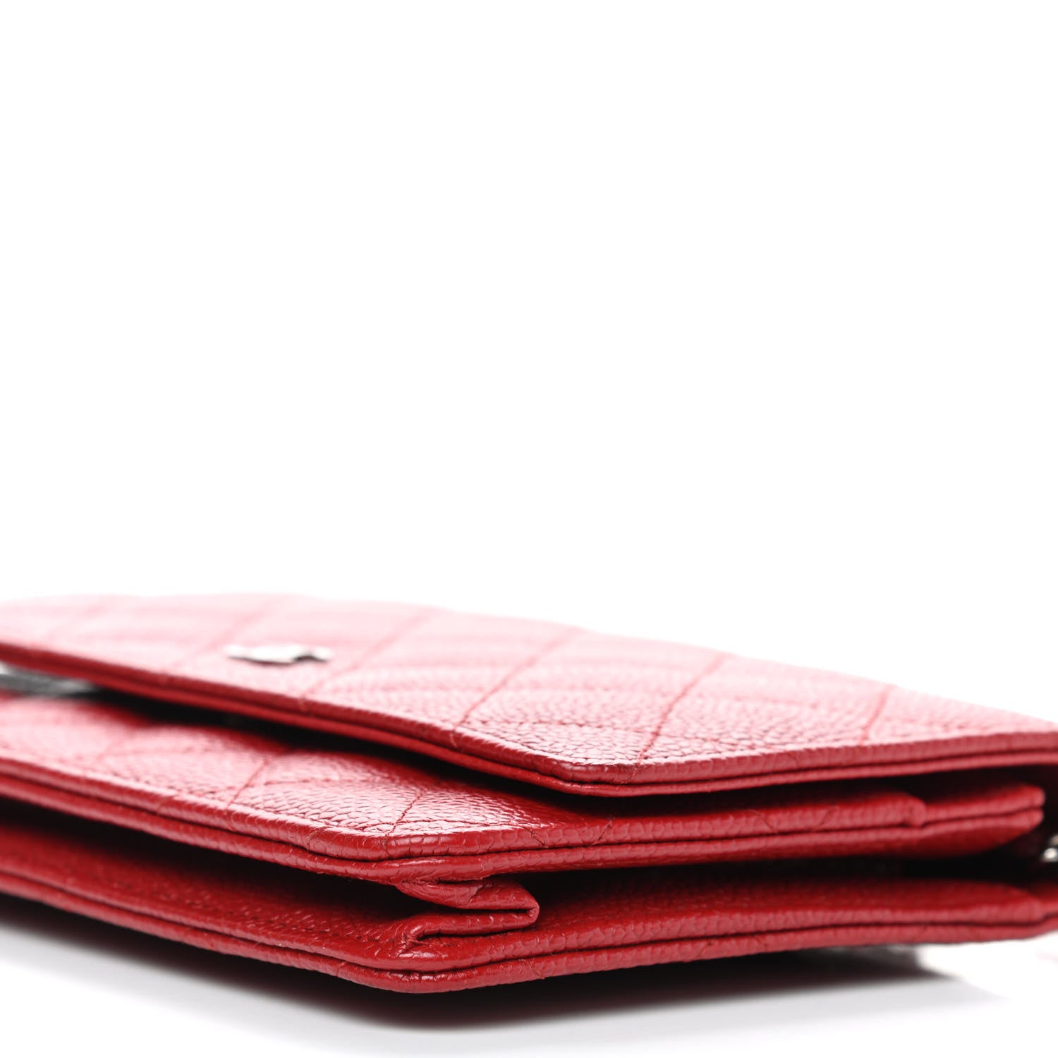 Chanel Caviar Quilted Wallet On Chain WOC Red 10 of 10