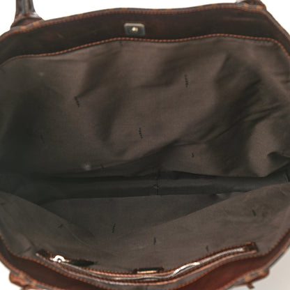 Fendi Zucca Calfskin Shopping Tote Tobacco 4 of 13