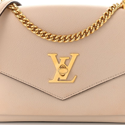 Louis Vuitton Soft Calfskin Mylockme Chain Bag BB Greige 7 of 9