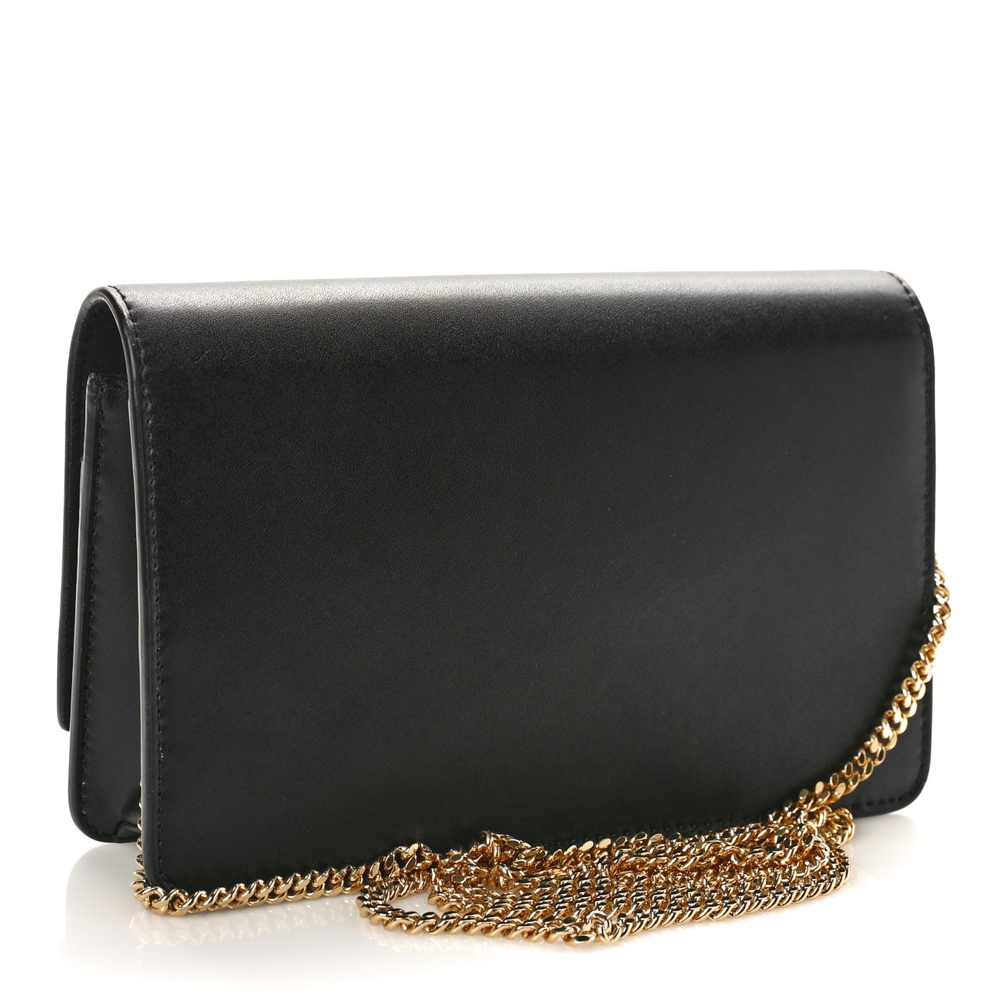 Vitello Liberty Fun Fair Metal Studded Tube Wallet on Chain Black Multicolor
