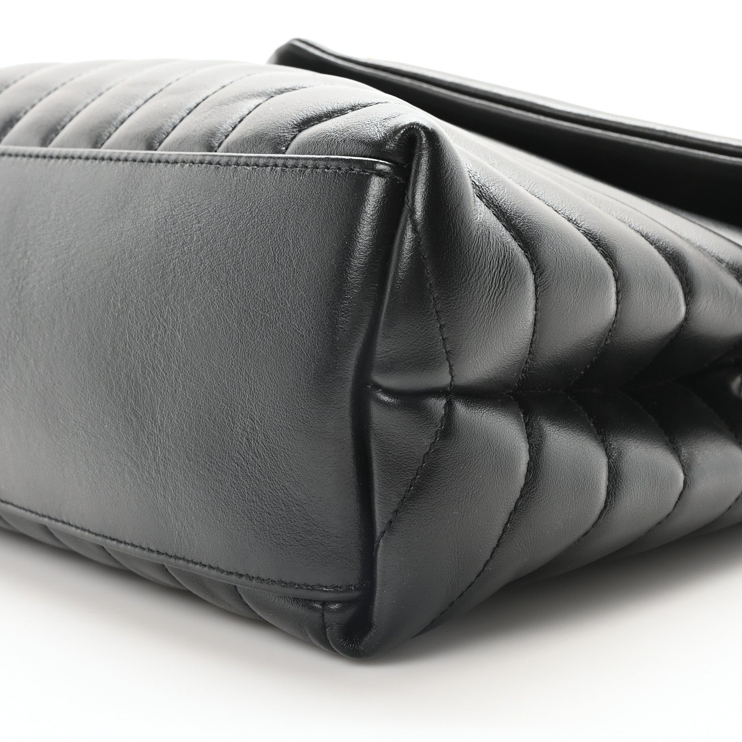 Saint Laurent Calfskin Y Quilted Monogram Medium Loulou Chain Satchel Black 10 of 10