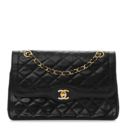 Chanel Lambskin Quilted Medium Double Flap Bag Black 1 of 12