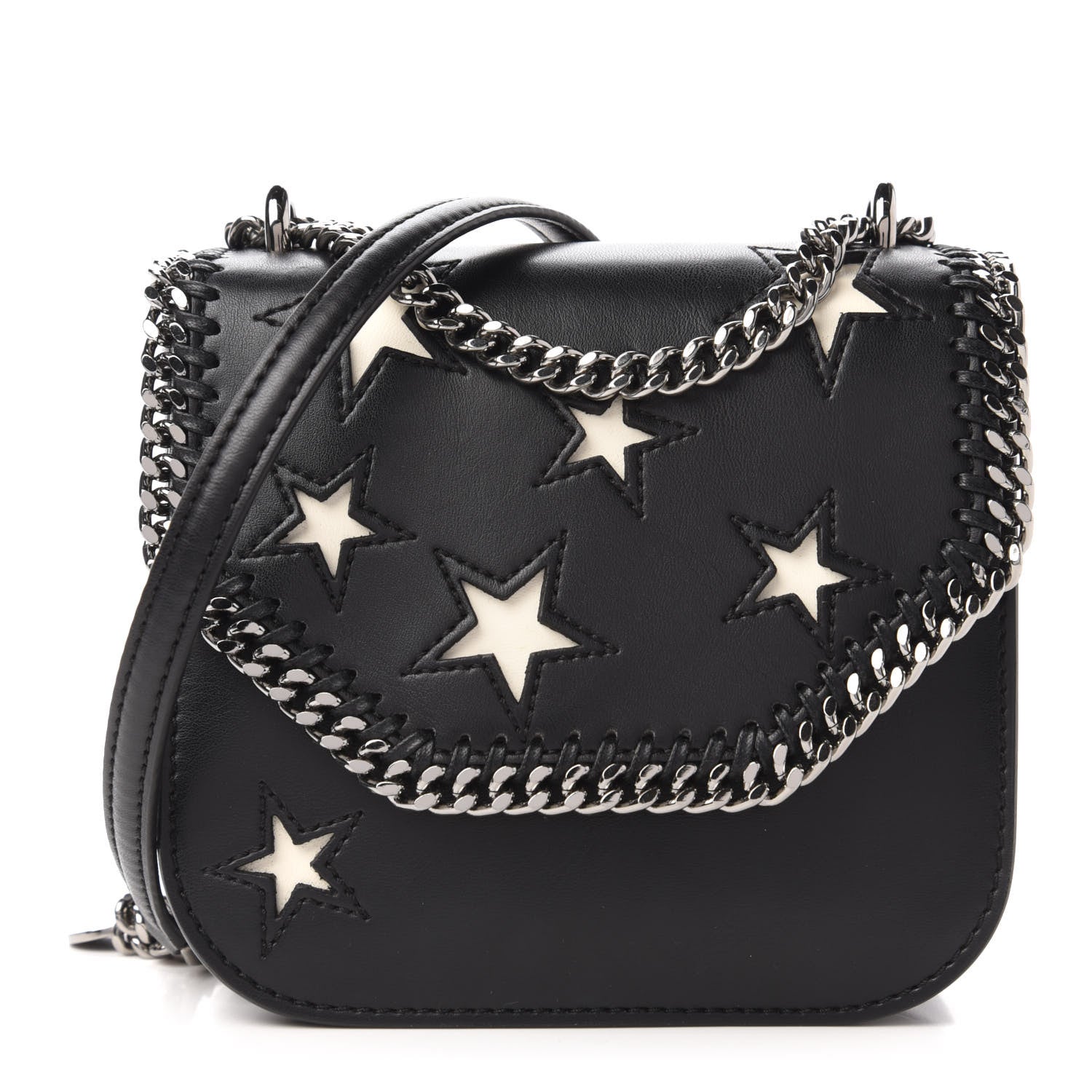 Stella McCartney Alter Nappa Embossed Medium Star Falabella Box Shoulder Bag Black 1 of 10