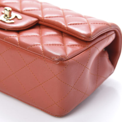 Chanel Lambskin Quilted Mini Rectangular Flap Orange 10 of 13