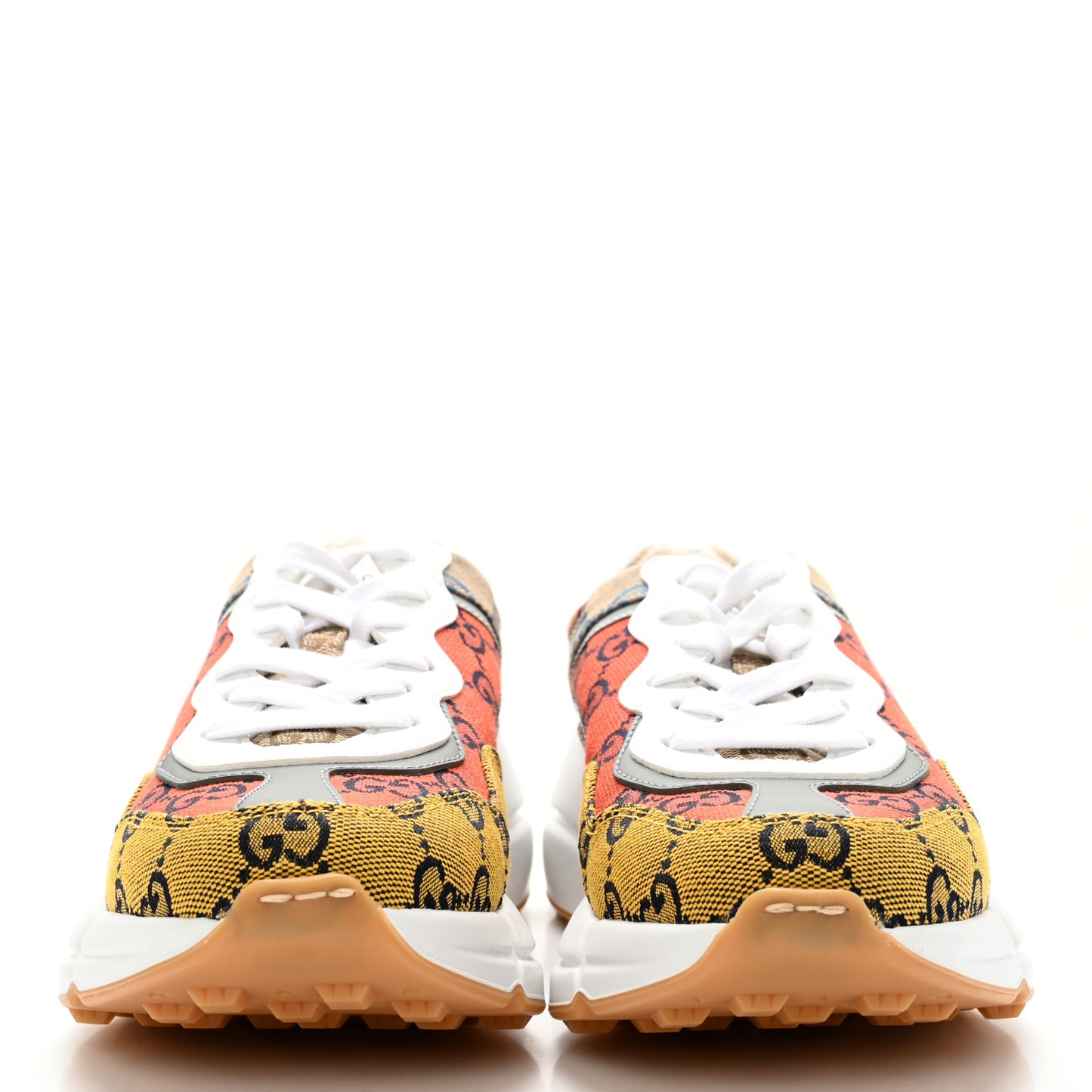 Monogram Multicolor Demetra Womens Rhyton Sneakers 36.5 Yellow Blue Great White Tabasco