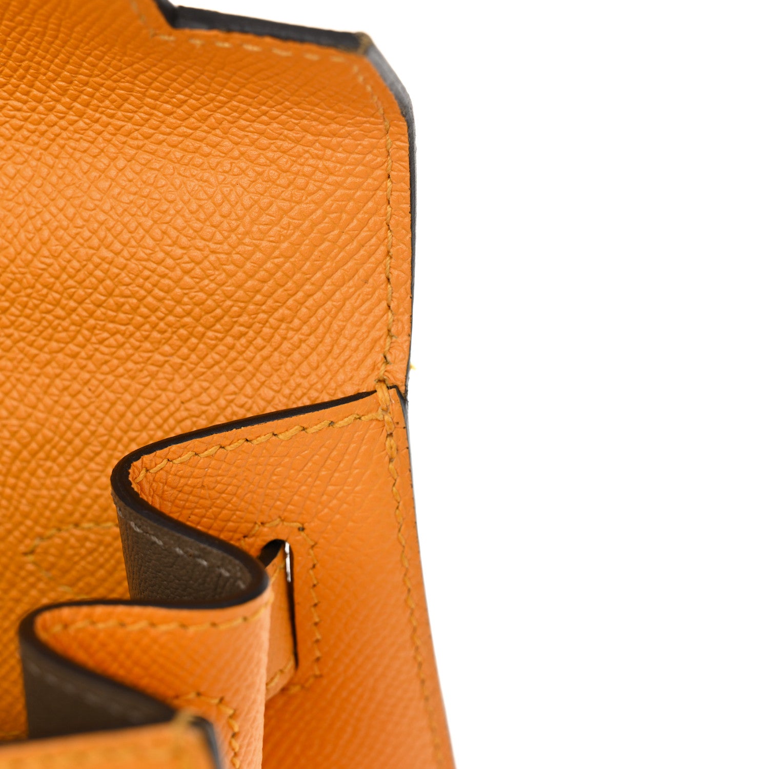 Hermes Epsom Horseshoe Kelly Sellier 28 Jaune D'or Etain 13 of 14