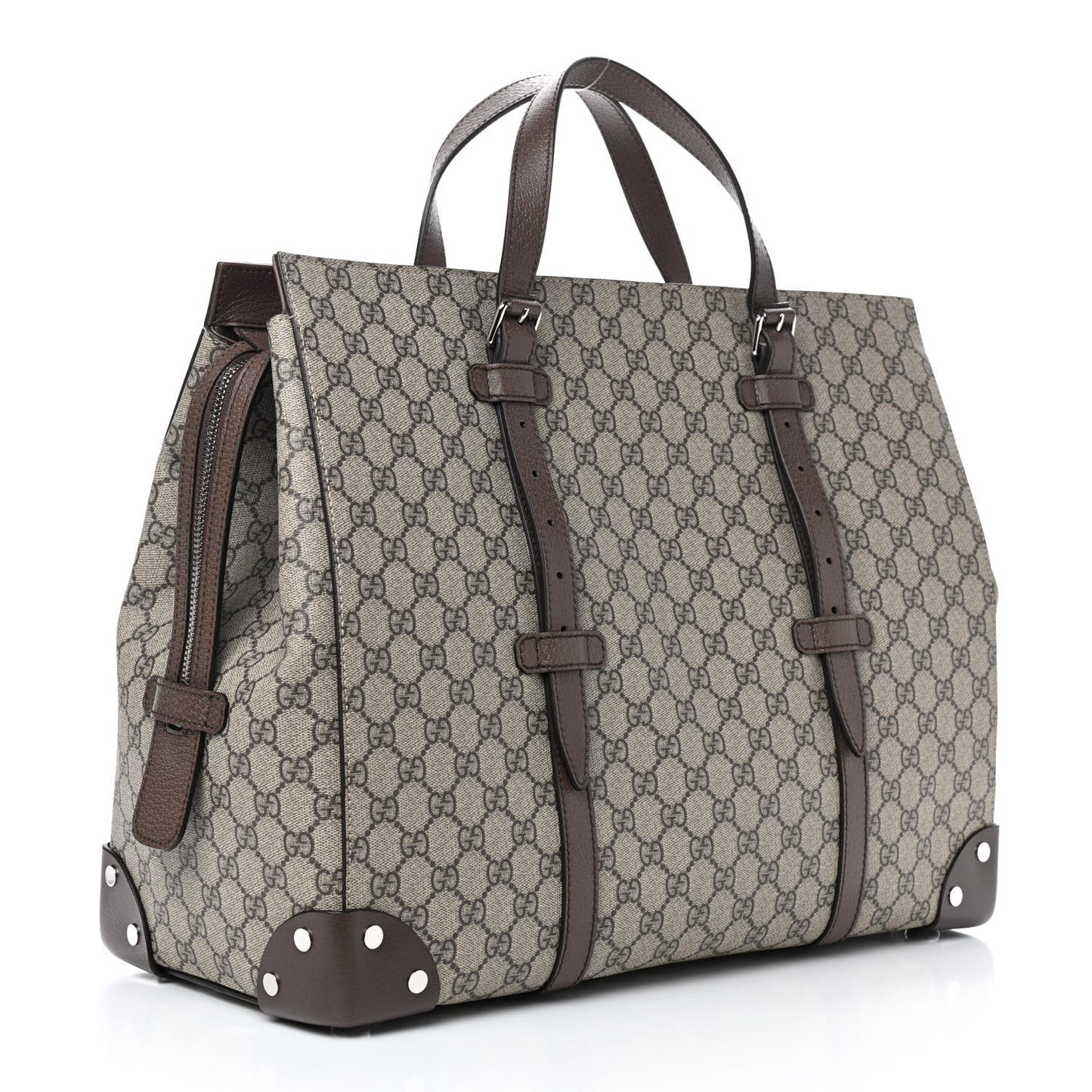 GG Supreme Monogram Large Tote Bag Beige Ebony