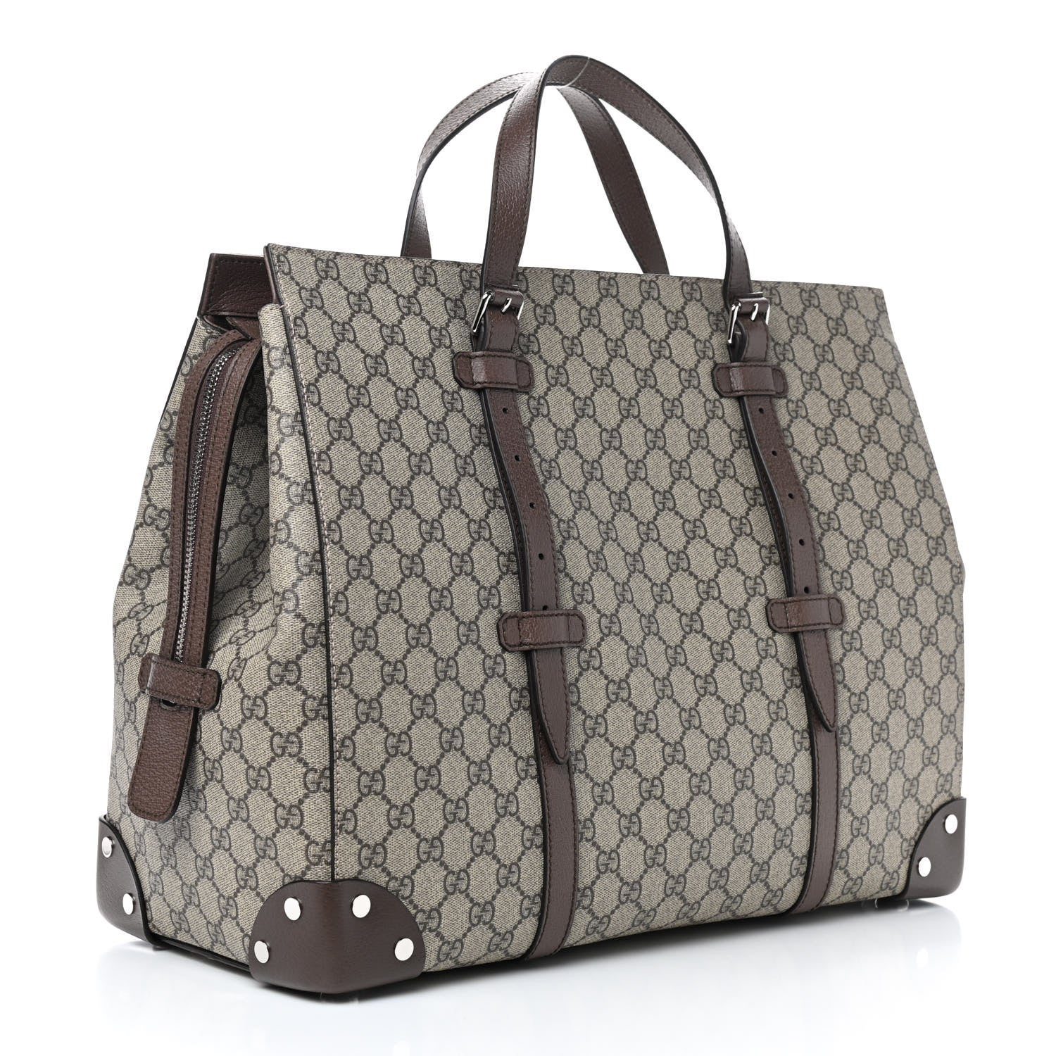 Gucci GG Supreme Monogram Large Tote Bag Beige Ebony 3 of 9