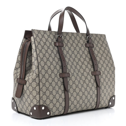 Gucci GG Supreme Monogram Large Tote Bag Beige Ebony 3 of 9