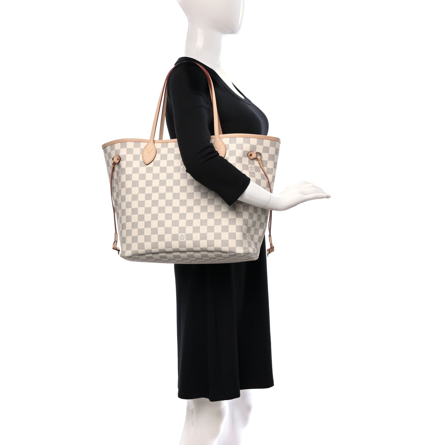 Louis Vuitton Damier Azur Neo Neverfull MM Rose Ballerine 2 of 11