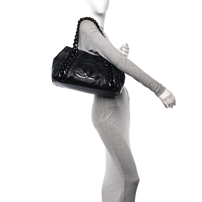 Chanel Calfskin Modern Chain Rhodoid East West Tote Black 2 of 10