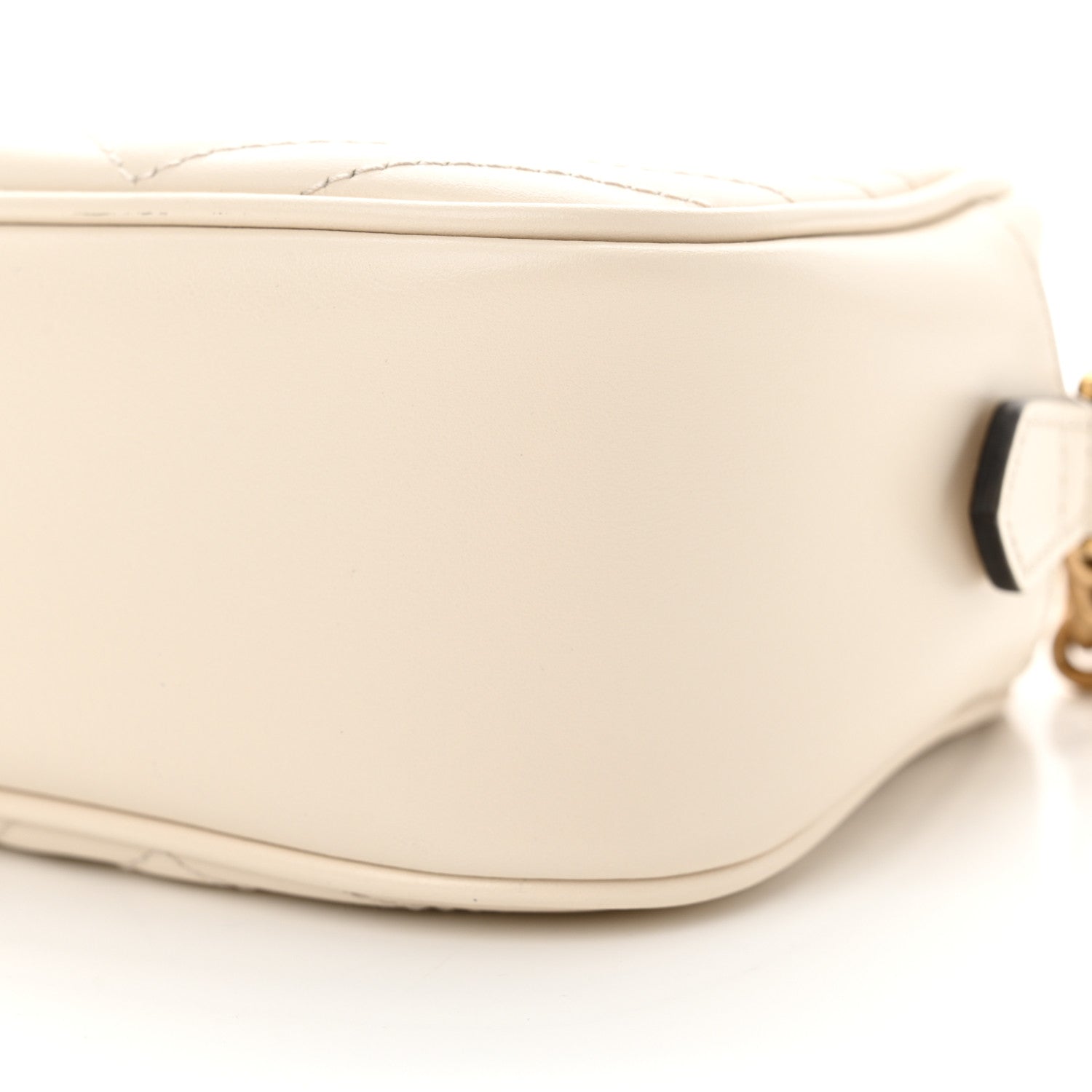 Gucci Calfskin Matelasse Small GG Marmont Chain Shoulder Bag White 10 of 10