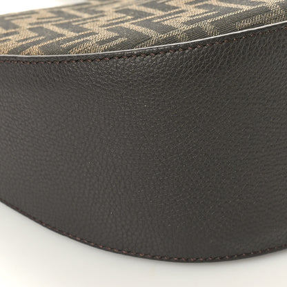 Fendi Fabric Jacquard FF Melon Bag Tobacco Black 9 of 11