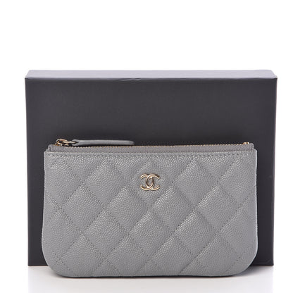 Chanel Caviar Quilted Small Cosmetic Case Grey 8 of 8