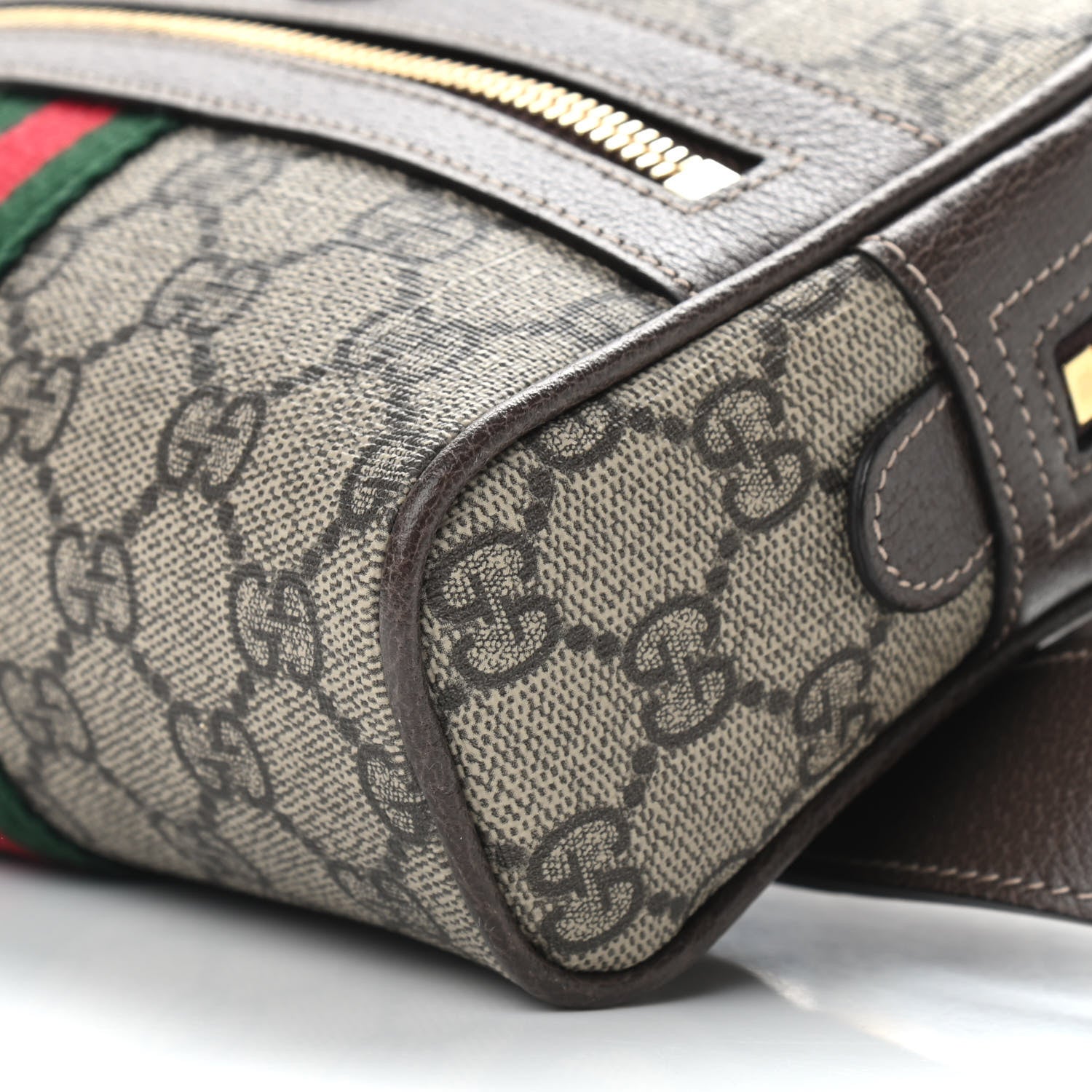 Gucci GG Supreme Monogram Web Small Ophidia Belt Bag 75 30 Dark Brown 10 of 11