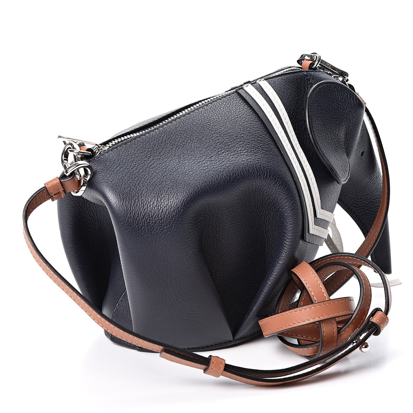 Calfskin Mini Sailor Elephant Crossbody Bag Deep Blue
