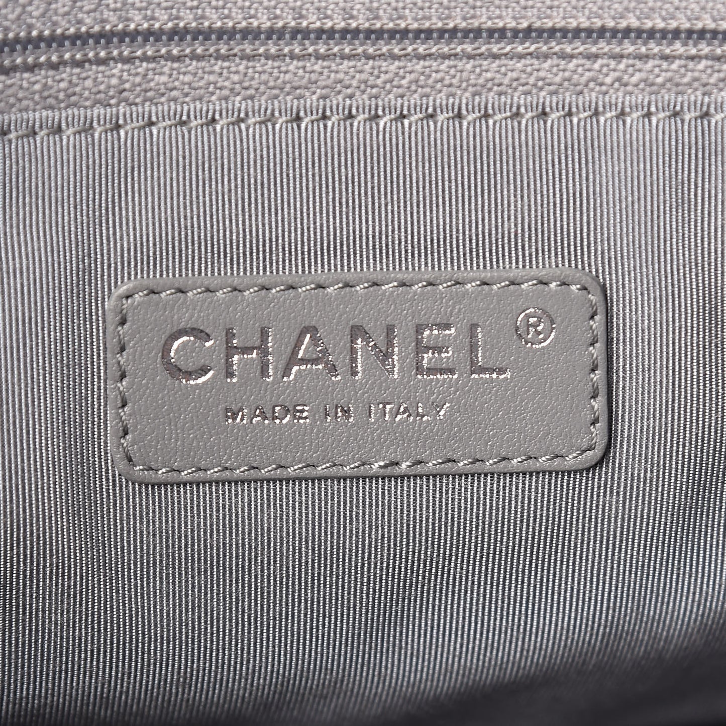 Caviar Quilted Large French Riviera Flap Dark Grey