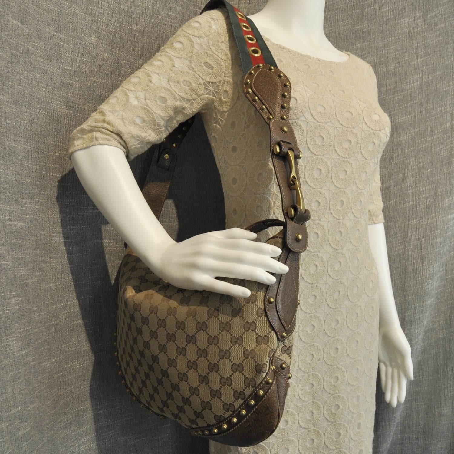 Gucci Monogram Pelham Messenger Bag Brown 2 of 10