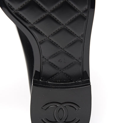 Chanel Rubber Rain Boots 41 Black 7 of 10
