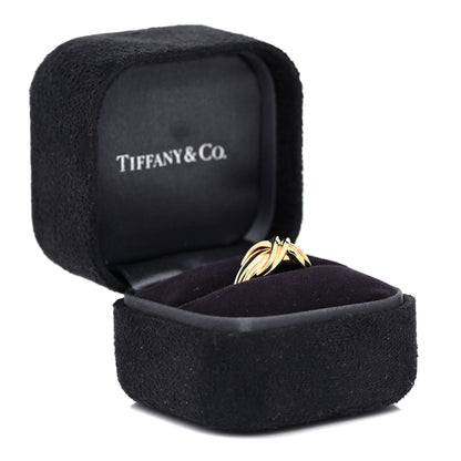 Tiffany 18K Yellow Gold Signature X Ring 49 5 6 of 6