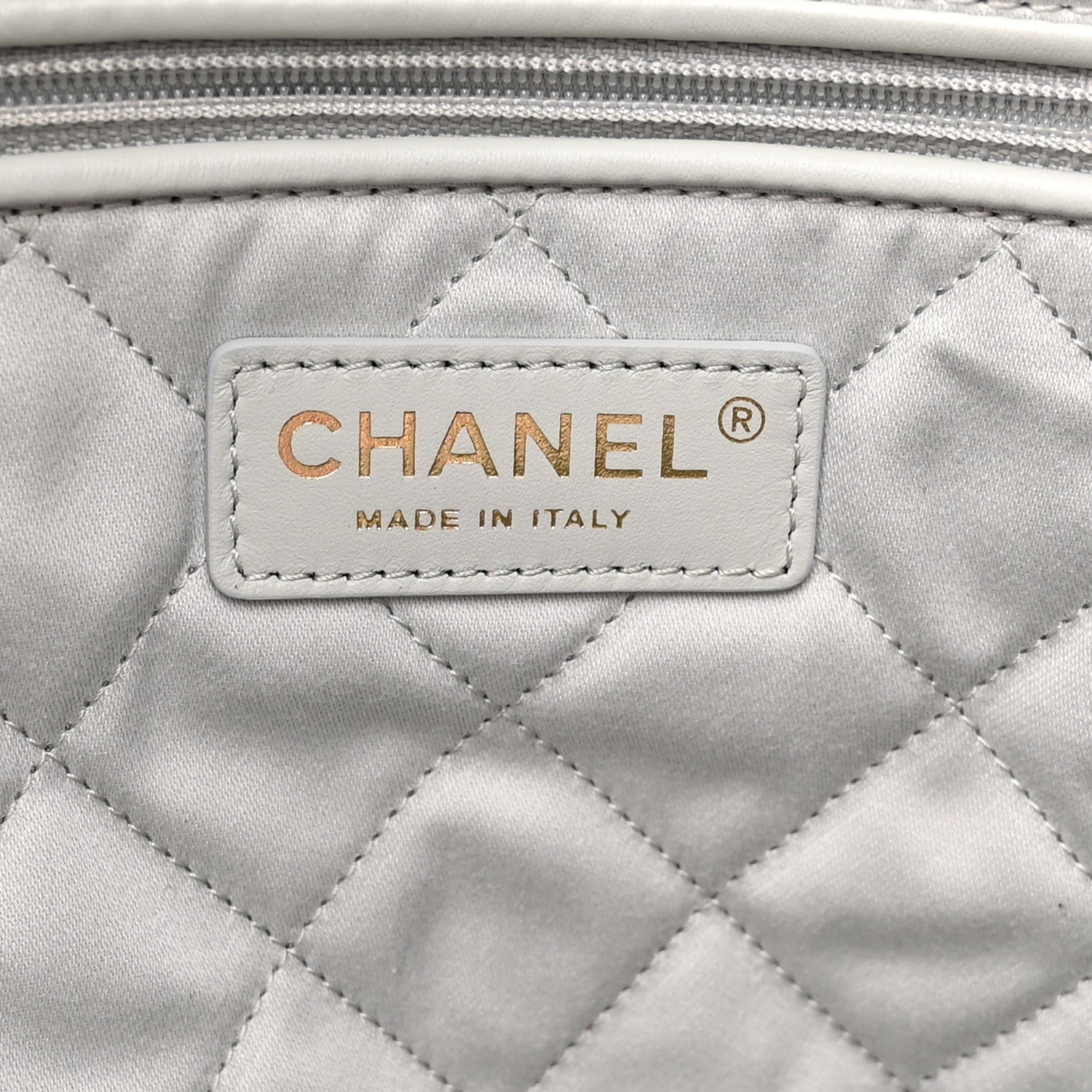 Chanel Shiny Calfskin Quilted Chanel 22 Light Blue 7 of 13