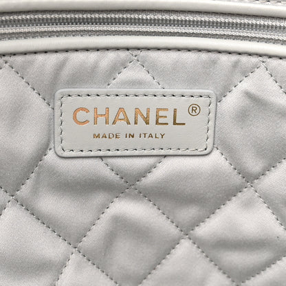 Chanel Shiny Calfskin Quilted Chanel 22 Light Blue 7 of 13