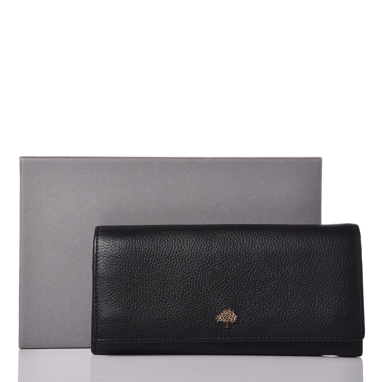 Mulberry Classic Grain Small Tree Continental Wallet Black 7 of 7