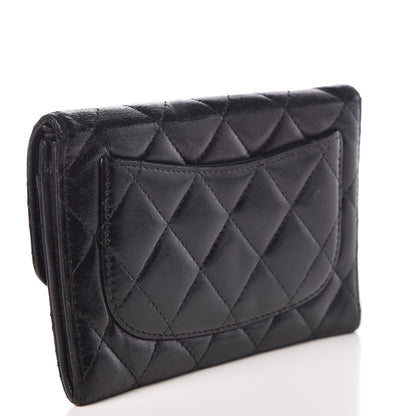 Chanel Lambskin Quilted Small Flap Wallet Black 3 of 11