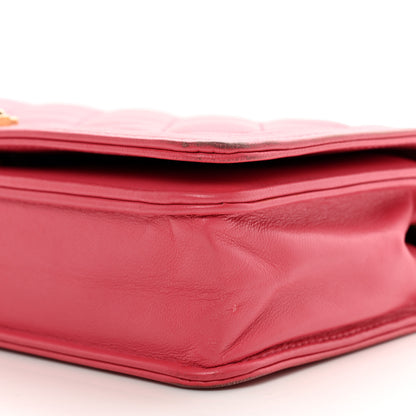 Chanel Lambskin Quilted Boy Wallet On Chain WOC Pink 11 of 14
