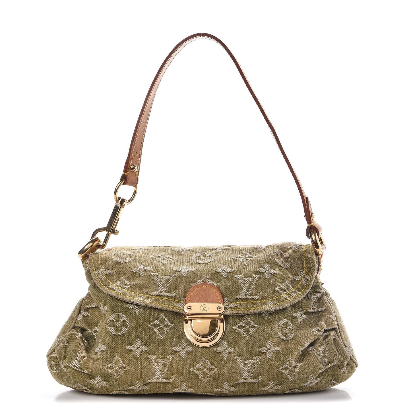 Monogram Denim Mini Pleaty Lichen