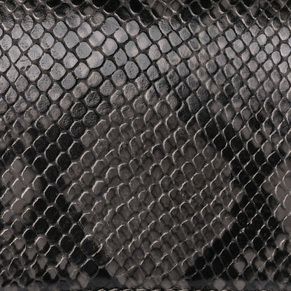 Balenciaga Shiny Calfskin Python Effect Small Hourglass Top Handle Bag Dark Grey Black 10 of 13
