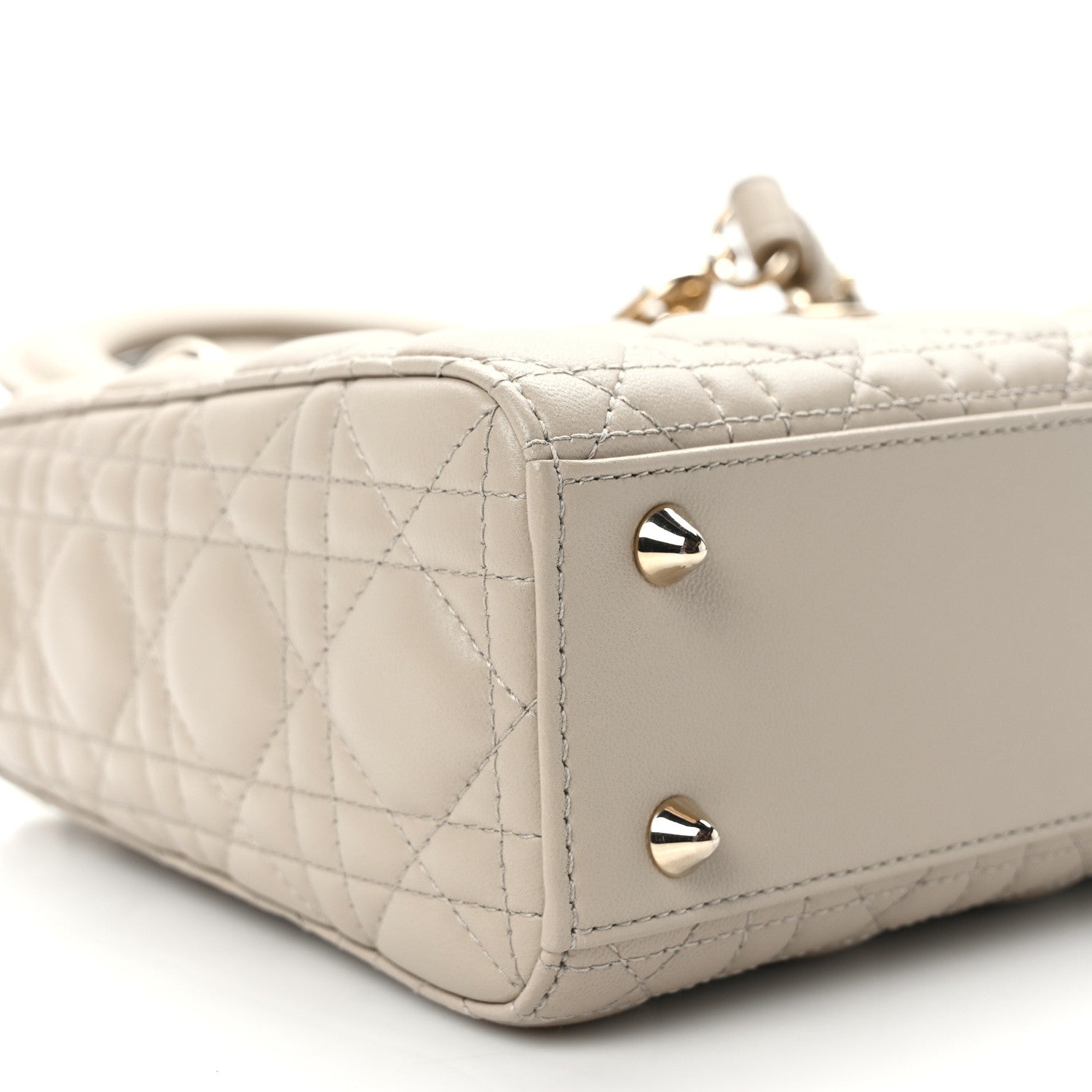 Christian Dior Calfskin Cannage Small My ABCDior Lady Dior Beige 8 of 13