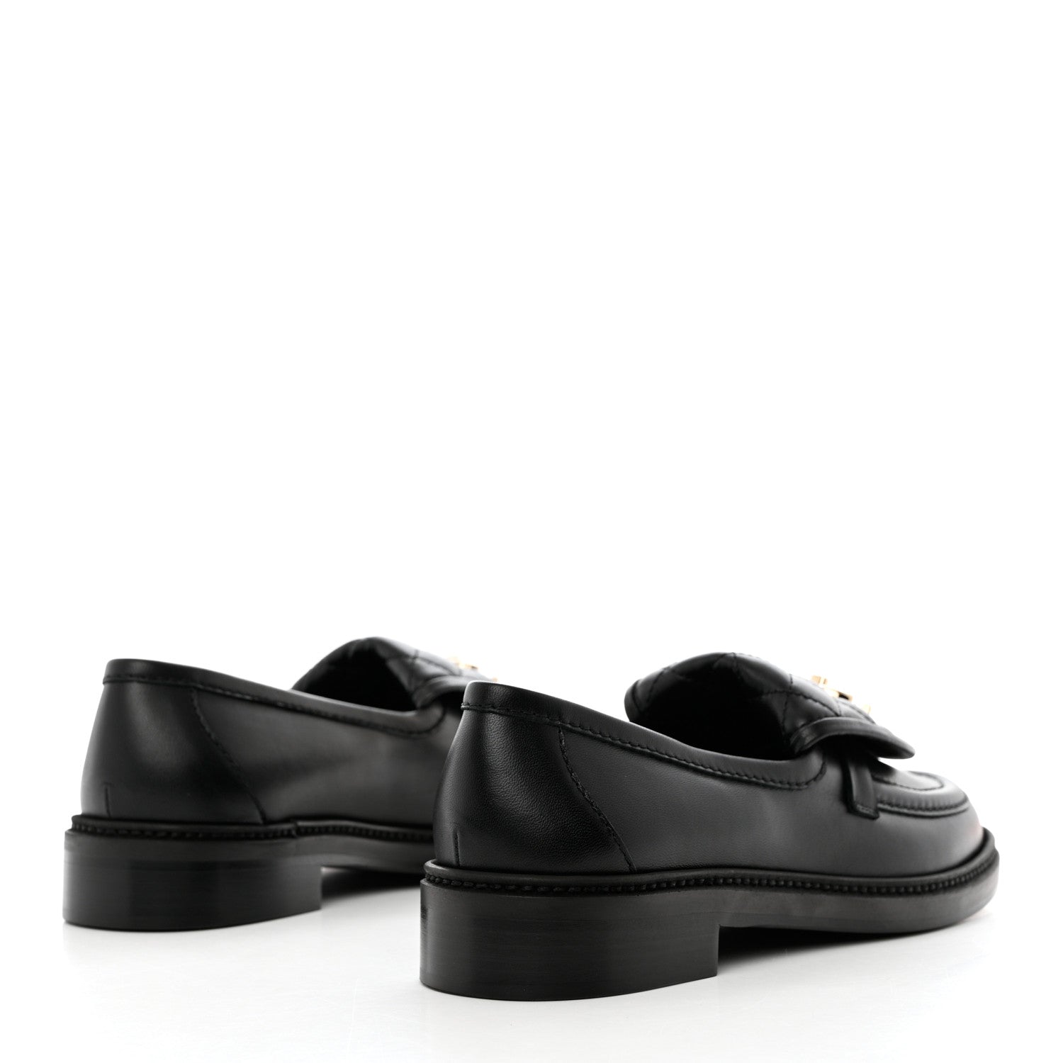 Chanel Lambskin Quilted CC Turnlock Loafers 38.5 Black 7 of 19