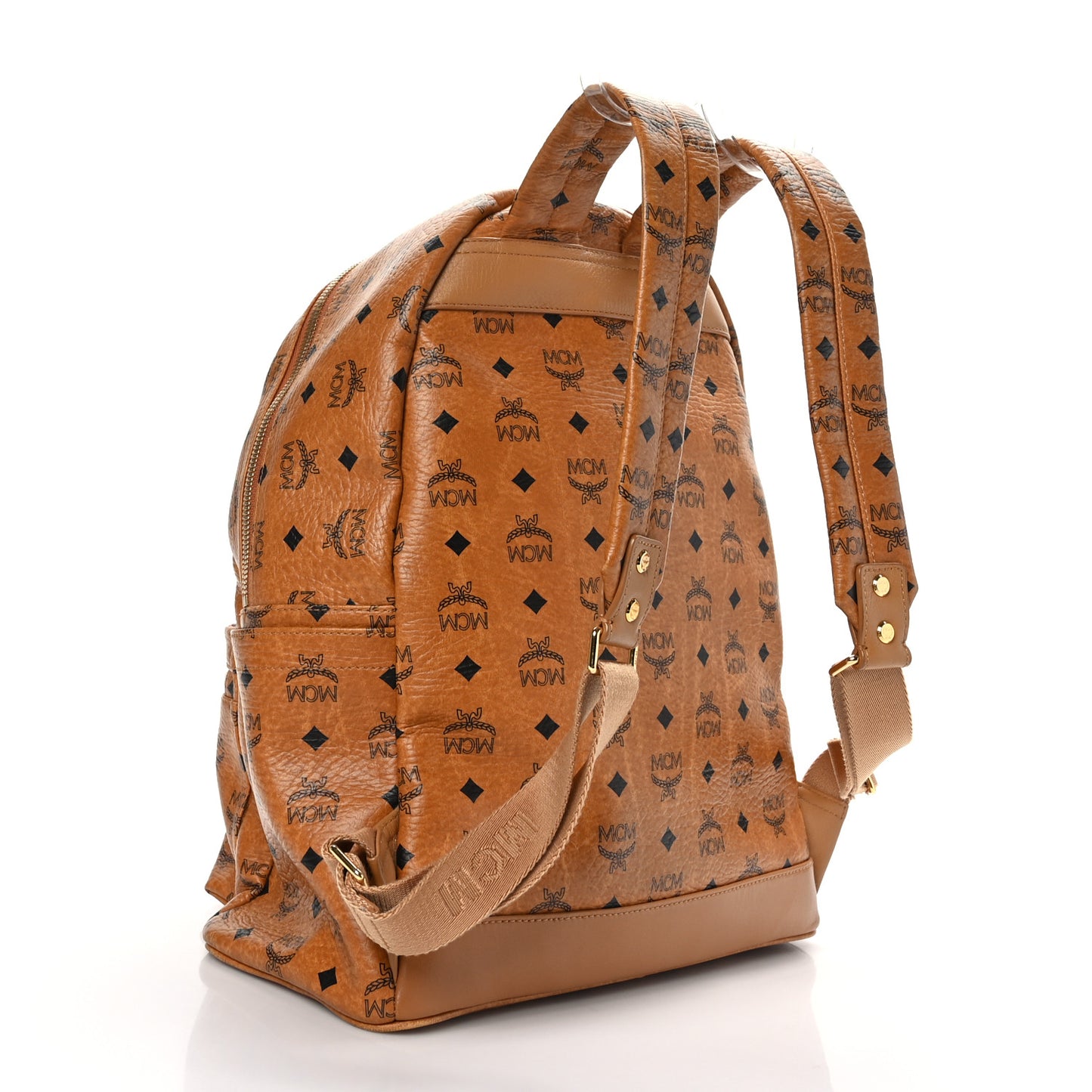 Visetos Medium Sprinkle Stud Stark Backpack Cognac