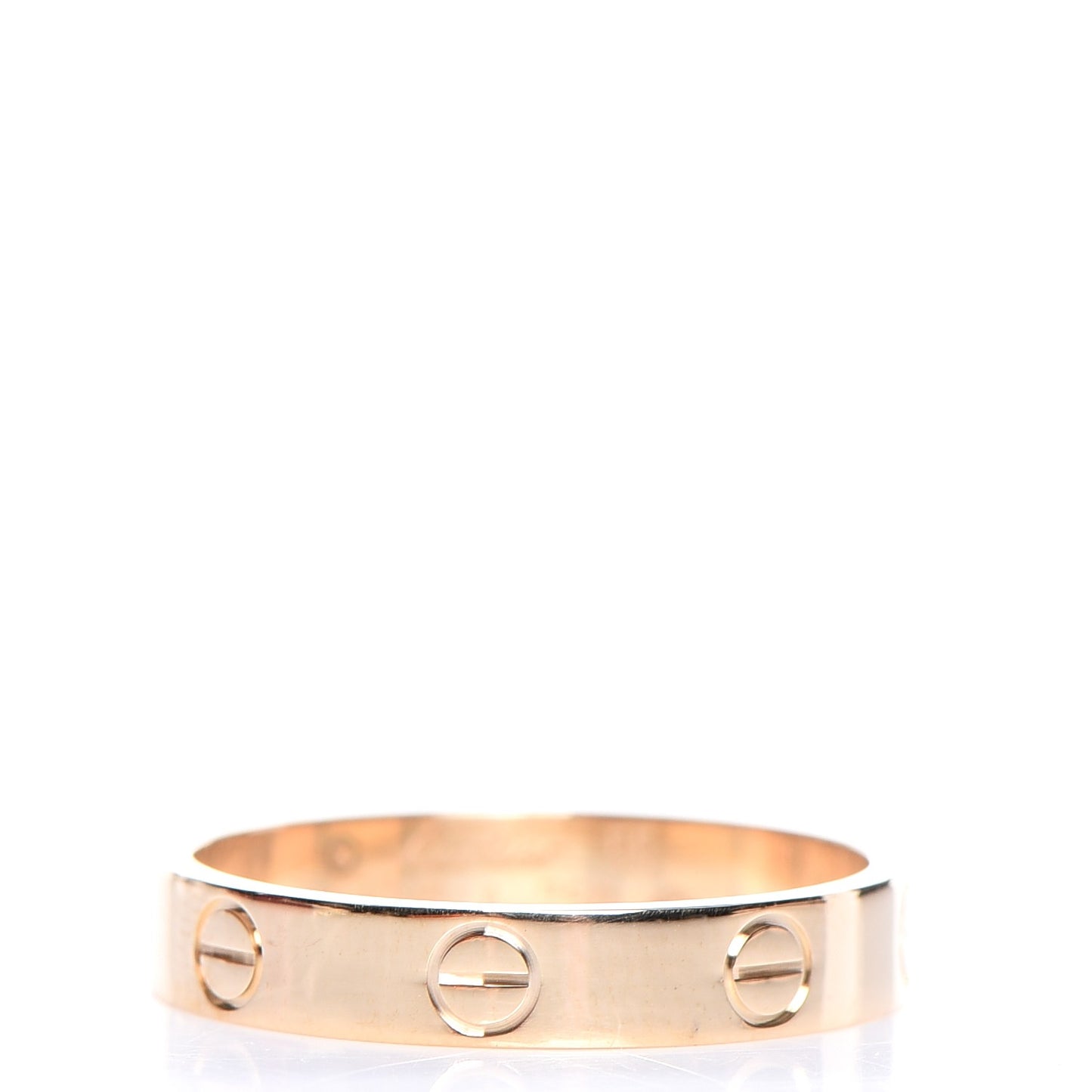 18K Yellow Gold 3.5mm LOVE Wedding Band Ring 55 7.25