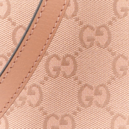 Gucci Monogram Textured Dollar Calfskin Small Ophidia Dome Shoulder Bag Cloche Rose Pink 8 of 13