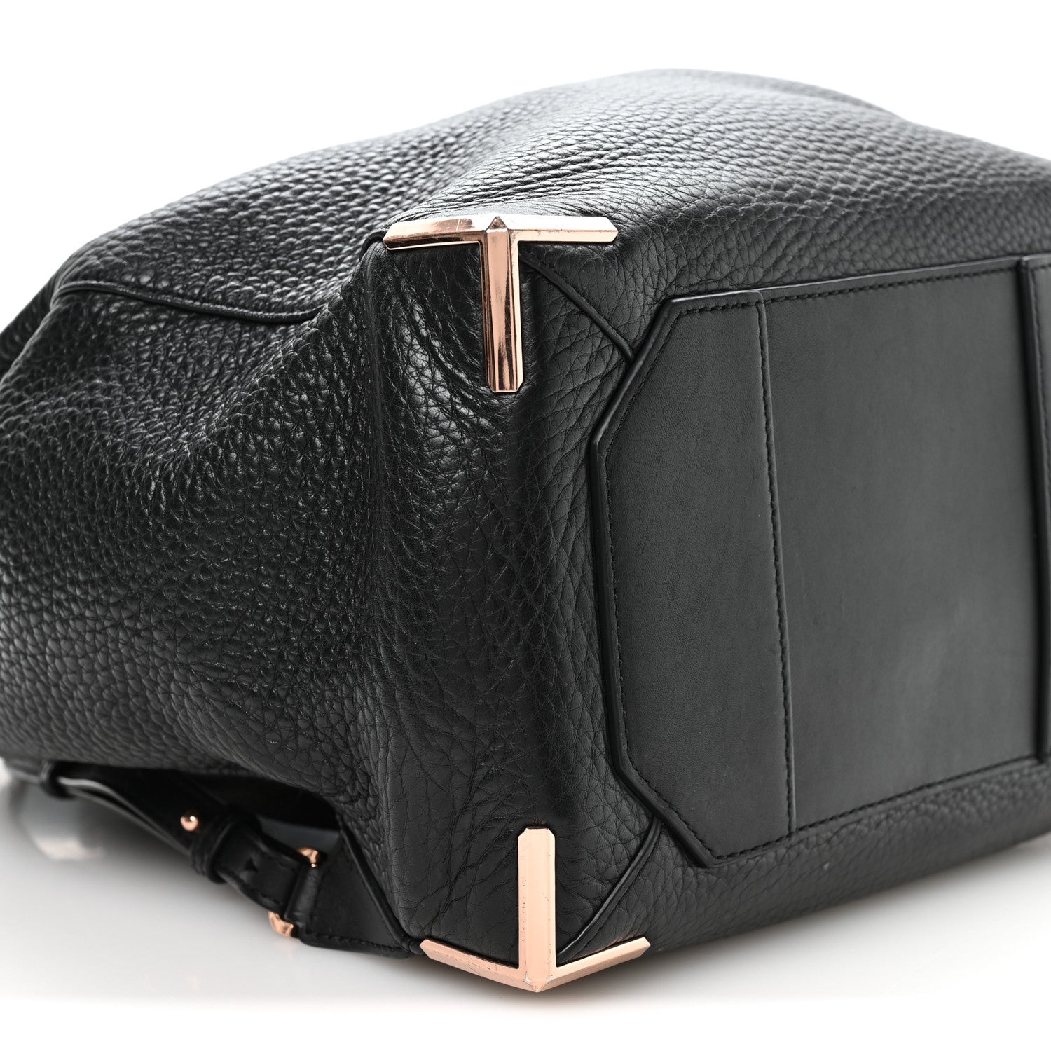Alexander Wang Pebbled Calfskin Prisma Skeletal Backpack Black Rose Gold Hardware 10 of 11