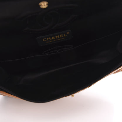 Chanel Satin Sequin Medium Paris Shanghai Double Flap Orange 4 of 9