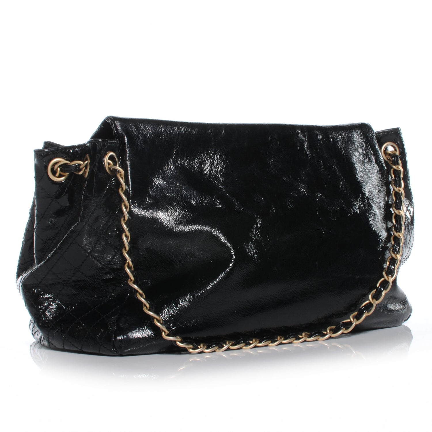 Chanel Vinyl Rock and Chain Large Flap Black 3 of 7