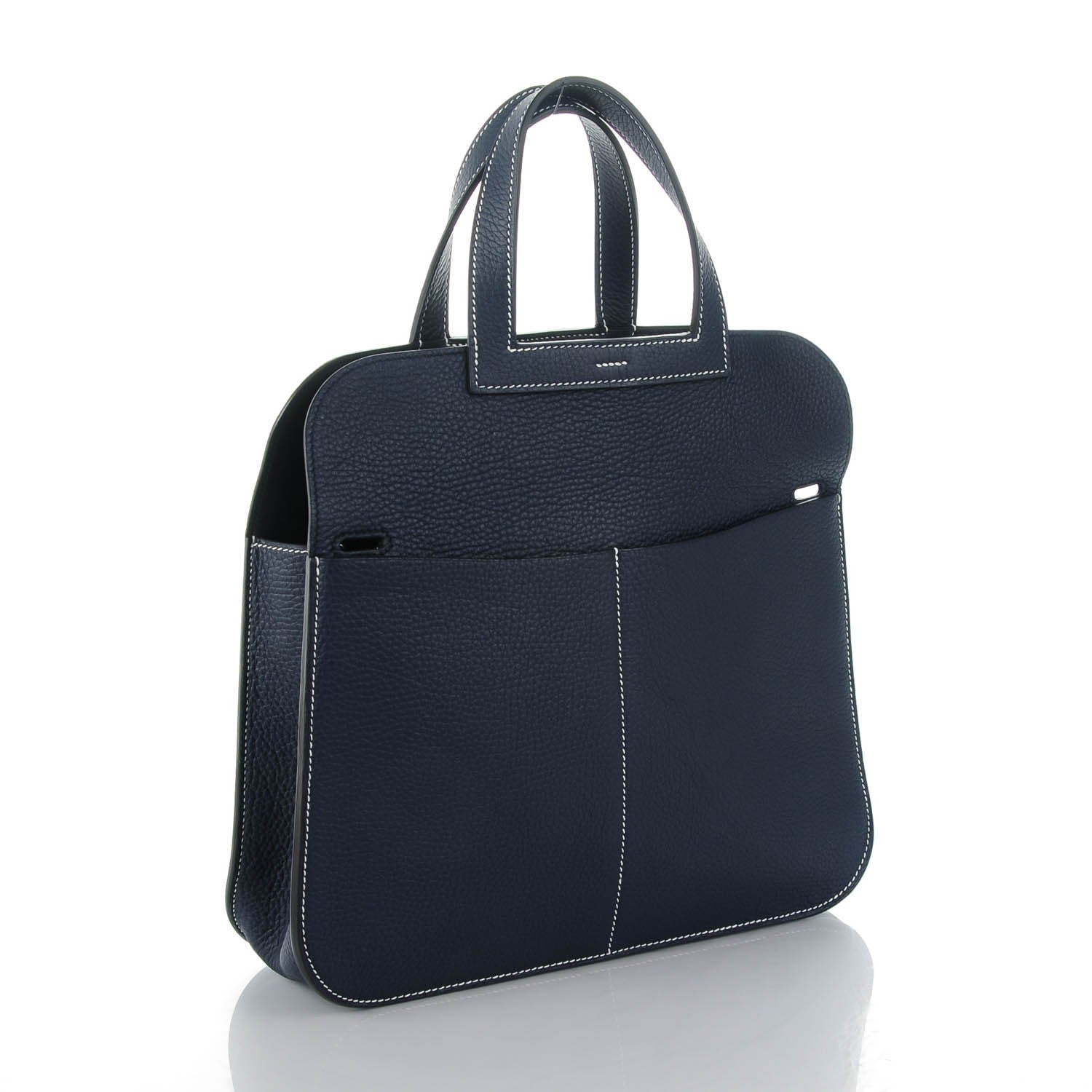 Hermes Taurillon Clemence Halzan 31 GM Bleu Nuit Indigo 3 of 8