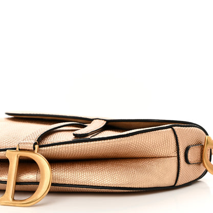 Christian Dior Metallic Lizard Saddle Bag Gold 10 of 10