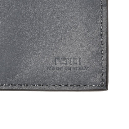 Fendi Calfskin Metal Monster Eyes Bi-Fold Wallet Tempesta 7 of 8