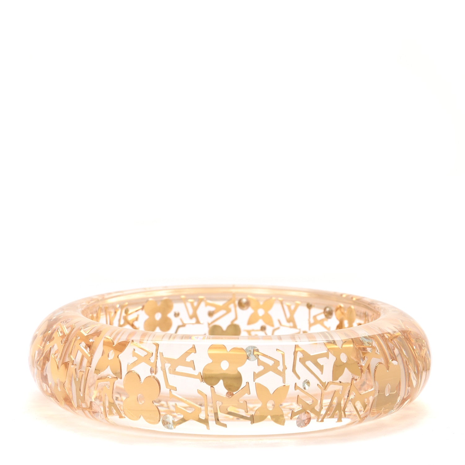 Louis Vuitton Resin Swarovski Medium Inclusion Bracelet GM Transparent 1 of 4