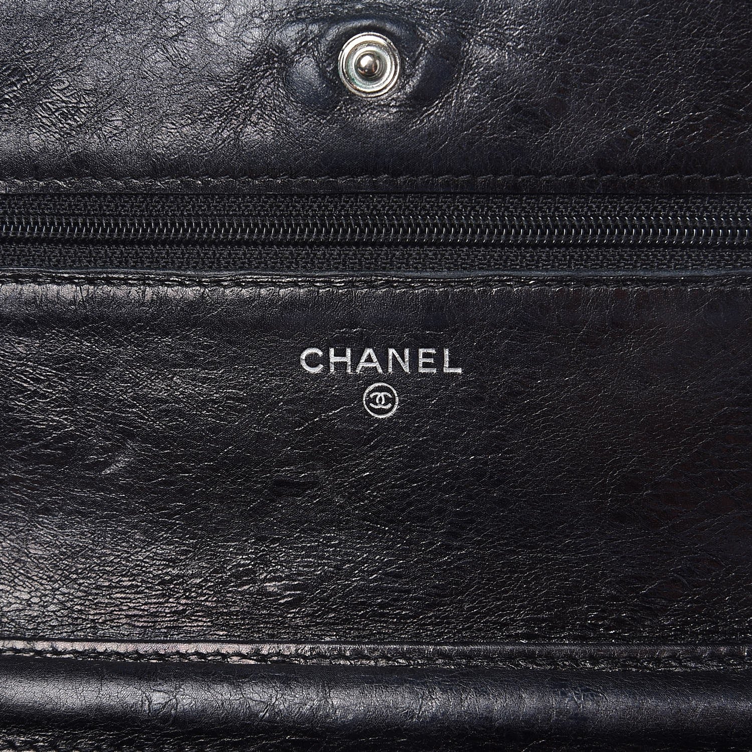 Chanel Aged Calfskin Reissue Wallet On Chain WOC Black 6 of 12