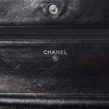 Chanel Aged Calfskin Reissue Wallet On Chain WOC Black 6 of 12