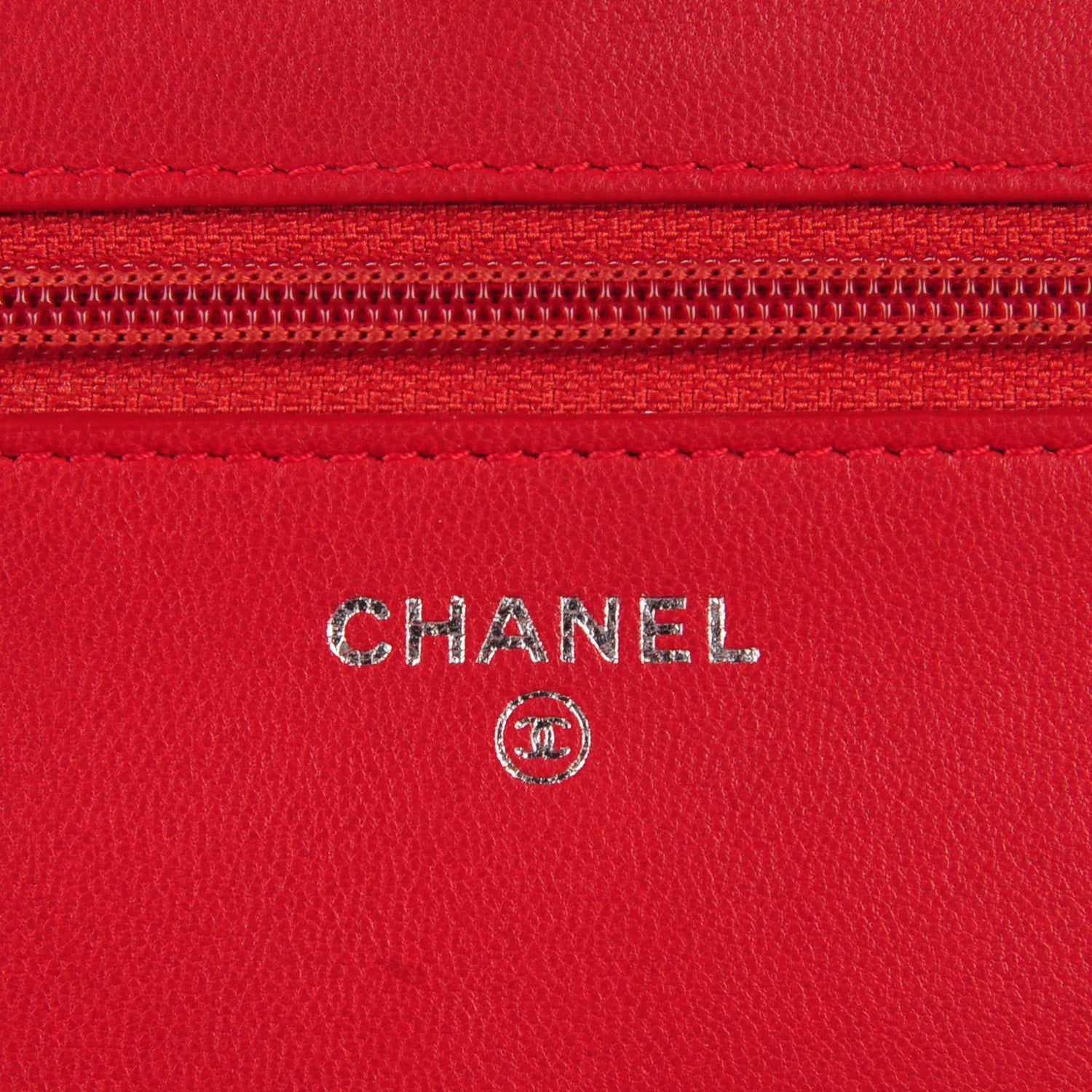 Chanel Lambskin Quilted Wallet On Chain WOC Red Pink 6 of 8